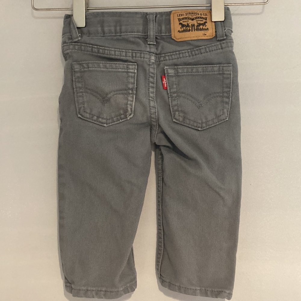LEVIS straight 514 corduroy for baby gray 12 months